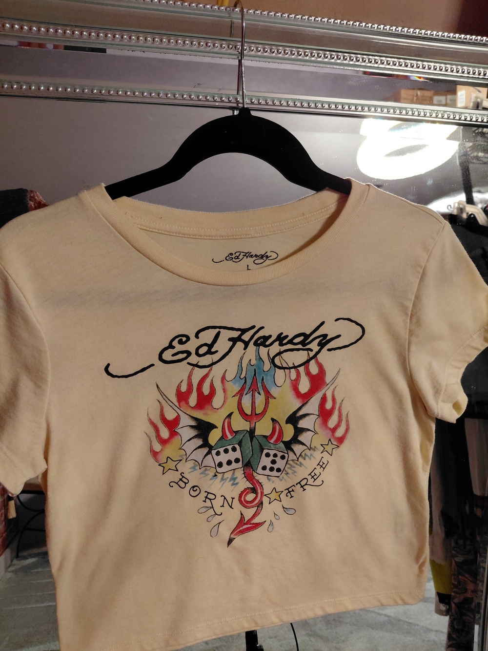 Ed Hardy Sexy T with Tattoo Flame Graphic
